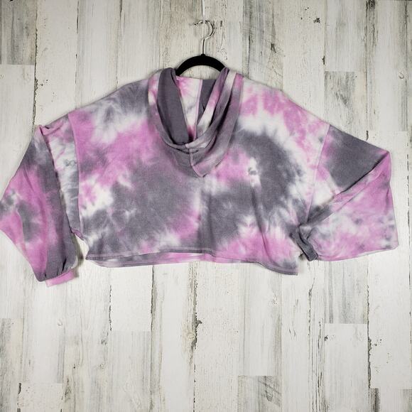 Out From Under Urban Outfitters Tie Dye Crop Hoodie Sweatshirt Women's Size XS - Picture 8 of 11